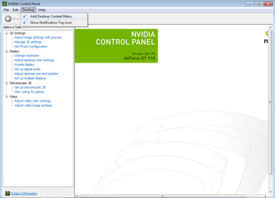 nvidia control panel manage 3d settings not responding