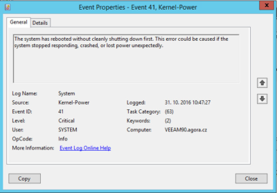 Kernel power 41 причины ошибки windows 7